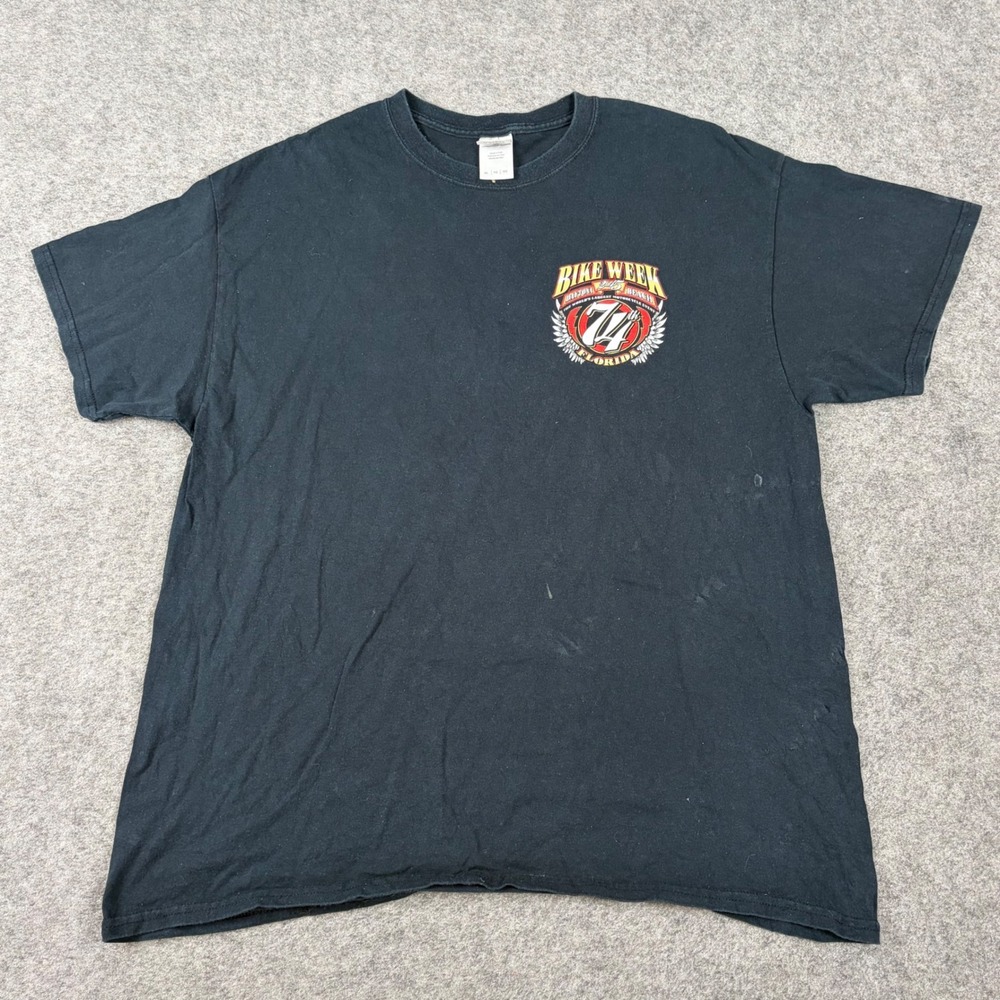 Gildan Bike Week 2015 T Shirt Mens XL Daytona Beach Florida Motorcycle Graphic